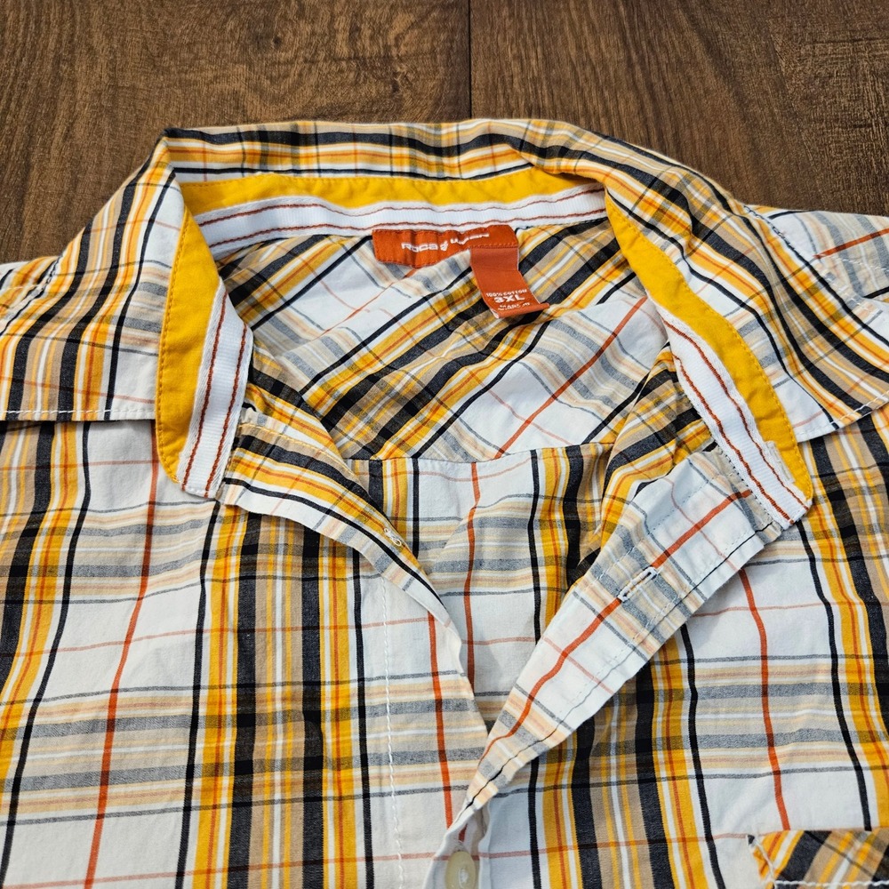 Rocawear 3XL Plaid Short Sleeve Button Up Shirt Casual Urban Fashion Authentic